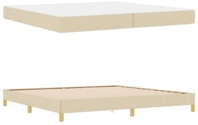vidaXL Κρεβάτι με ελατήρια Κρέμα, Καφέ 200 x 200 cm