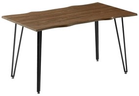 Τραπέζι Izzac 278-000025 140x80x76cm Walnut-Black