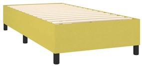 vidaXL Κρεβάτι Boxspring με Στρώμα Πράσινο 80 x 200 εκ. Υφασμάτινο