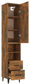 vidaXL Ντουλάπι Καπνιστή δρυς 35x34x180 εκ. από Επεξεργασμένο Ξύλο