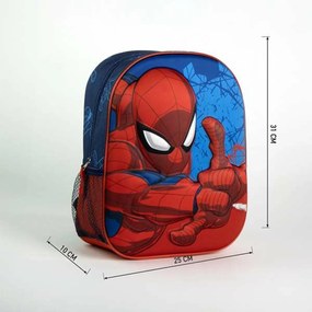 Σχολική Τσάντα 3D Spider-Man Μπλε 25,0 x 31,0 x 10,0 cm