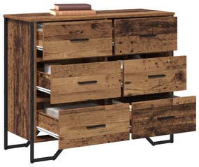 vidaXL Κουτί με Συρτάρια Παλιού Ξύλου 91x35.5x74.5 εκ Επεξεργασμένο Ξύλο