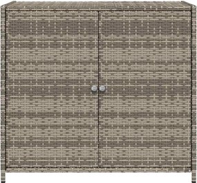 vidaXL Ντουλάπι Αποθήκευσης Κήπου Γκρι 83x45x76 εκ. από Συνθ. Ρατάν