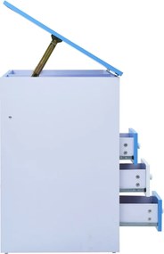 vidaXL Γραφείο Παιδικό με Ανακλινόμενη Επιφάνεια Μπλε και Λευκό