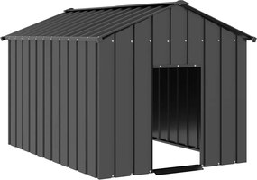 vidaXL Σπιτάκι σκύλου με οροφή 113x153x101 cm Γαλβανισμένος χάλυβας