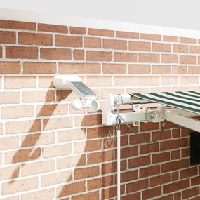 vidaXL Ύφασμα Ομπρέλας Πράσινο και Λευκό 450 x 300 εκ Πολυεστέρας