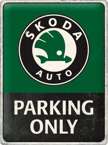 Μεταλλική πινακίδα Škoda Auto - Parking Only, (30 x 40 cm)