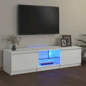 vidaXL Έπιπλο Τηλεόρασης με LED Λευκό 140x40x36 εκ.