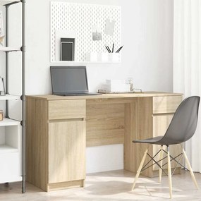 vidaXL Γραφείο Sonoma Δρυς 140 x 49 x 76 εκ. Επεξεργασμένο ξύλο