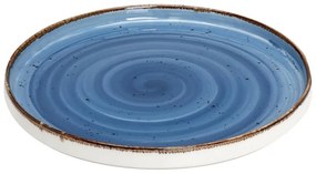 Πιάτο Ρηχό Πορσελάνης Terra Blue ESPIEL 21εκ. TLF132K6