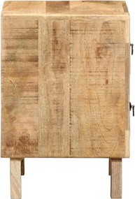 vidaXL Κομοδίνο 40x32x46 cm από μασίφ ξύλο Rough Mango