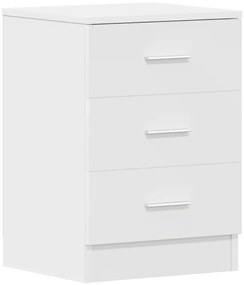 vidaXL Κομοδίνα 2 τεμ. Λευκά 38 x 35 x 56 εκ. από Επεξ. Ξύλο