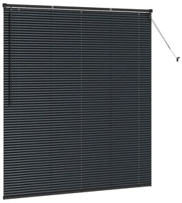 vidaXL Ρολό Παραθύρου με κουρτίνες Άλλο Μαύρο 160 x 175 cm Αλουμίνιο