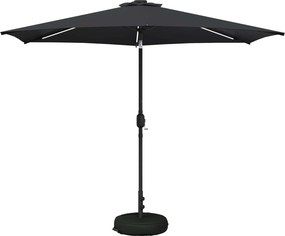 vidaXL Ομπρέλα Κήπου με LED Φώτα και Βάση 300 x 300 cm Πολυεστέρας