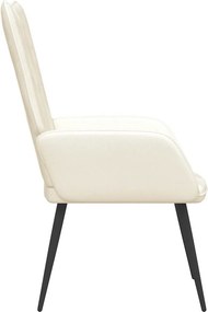 vidaXL Πολυθρόνα Relax Λευκό Κρεμ Βελούδινη