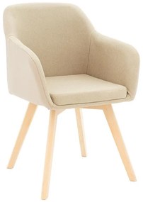 Safira armchair PU fabric beige-natural 57x58x84cm 57x58x84 εκ.