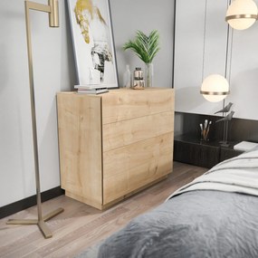 Συρταριέρα Δρυς LINES 90x81,6x45