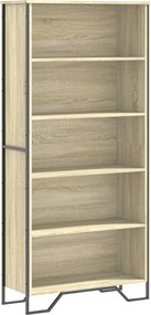 vidaXL Βιβλιοθήκη Χρώμα Sonoma Δρυς 80x31x169 εκ. Επεξεργασμένο Ξύλο