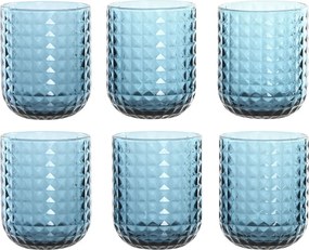 Σετ ποτηριών Home ESPRIT Μπλε Κρυστάλλινο 275 ml (x6)