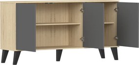 Μπουφές Billie pakoworld sonoma-ανθρακί149x40x77εκ