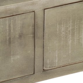 vidaXL Τραπέζι Κονσόλα Γκρι / Μπρονζέ 110x35x76 εκ. Μασίφ Ξύλο Μάνγκο