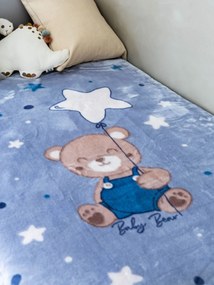Κουβέρτα Βελουτέ Κούνιας 1571 Blue 110x140