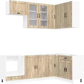 vidaXL Μονάδα κουζίνας PORTO 8 pcs Sonoma Δρυς Επεξεργασμένο Ξύλο
