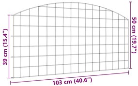 vidaXL Σετ φράχτη για λιμνούλες 5 pcs Πράσινο 100 x 50 cm Ατσάλι