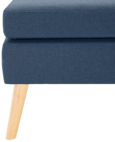 vidaXL Σκαμπό/Υποπόδιο Μπλε Υφασμάτινο