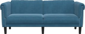 vidaXL Καναπές Διθέσιος Μπλε από Βελούδο