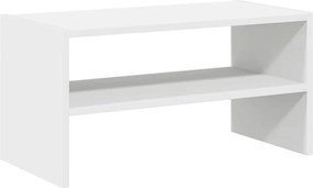 vidaXL Ράφι παπουτσιών στοιβαζόμενο λευκό 60x30x30,5 cm