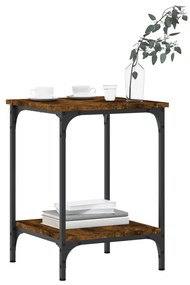 vidaXL Τραπεζάκι Σαλονιού Καπνιστή Δρυς 40 x 40 x 45 εκ. Επεξ. Ξύλο