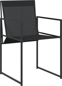 vidaXL Σετ Τραπεζαρίας Κήπου 9 Τεμαχίων Μαύρο από Textilene