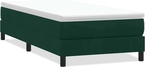 vidaXL Box Spring Κρεβάτι χωρίς στρώμα Σκούρο πράσινο Βελούδινο