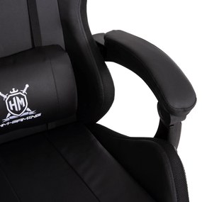 ΠΟΛΥΘΡΟΝΑ GAMING DARREN  ΜΑΥΡΟ-ΛΕΥΚΟ PVC &amp; NYLON 51x49x125Υεκ.
