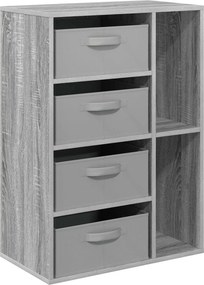 vidaXL Πλαϊνό γραφείο Γκρι Sonoma 60 x 33,5 x 84 εκ