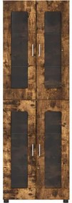 vidaXL Highboard με ράφι FLORIN Καπνιστό Δρύς 60 x 35 x 182 εκ.