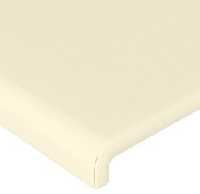 vidaXL Κεφαλάρι με Πτερύγια Κρεμ 183x23x78/88 εκ. Συνθετικό Δέρμα
