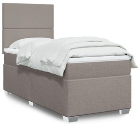 ΚΡΕΒΑΤΙ BOXSPRING ΜΕ ΣΤΡΩΜΑ TAUPE 100 X 200 ΕΚ. ΥΦΑΣΜΑΤΙΝΟ 3290396