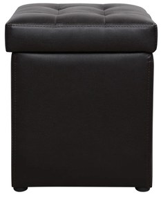 Σκαμπό CUBE με Αποθηκευτικό χώρο και PU Καφέ 36,5x36,5x36Υ εκ. 36.5x36.5x36 εκ.