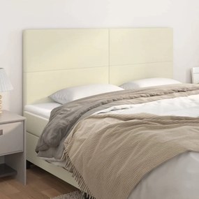 vidaXL Κεφαλάρια Κρεβατιού 4 τεμ. Κρεμ 100x5x78/88 εκ. Συνθετικό Δέρμα