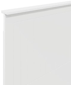 vidaXL Κεφαλάρι με κεφαλάρι Λευκό 90 cm Επεξεργασμένο ξύλο