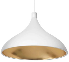 Φωτιστικό Οροφής Swell XL Single W 10595 61x36cm Dim E26 1050lm 13W 3000K White-Brass Pablo Designs