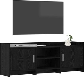 VidaXL Ντουλάπι TV 130 x 33 x 47 εκ Μαύρη Δρυς Επεξεργασμένο Ξύλο