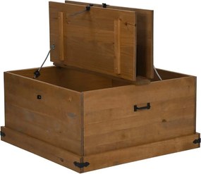 vidaXL Σεντούκι αποθήκευσης HALDEN 91x91x47 cm Ξύλο μασίφ πεύκο