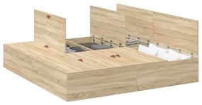vidaXL Σκελετός Κρεβατιού Sonoma Δρυς 200 x 200 x 31.5 εκ.