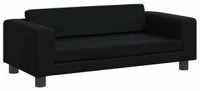 vidaXL Κρεβάτι Σκύλου με Προέκταση Μαύρο 100x50x30 εκ. Συνθετικό Δέρμα