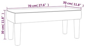 vidaXL Πάγκος Μαύρος 70 x 30 x 30 εκ. Βελούδινος