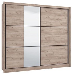Ντουλάπα Navara 245 OG 2K Γκρί Δρύς 242x60x215,5 εκ. 242x60x215.5 εκ.