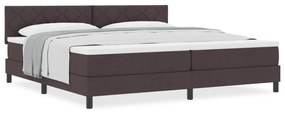 vidaXL Κρεβάτι με Στρώμα Σπαστό Σκούρο Καφέ 200x200 εκ. Ύφασμα